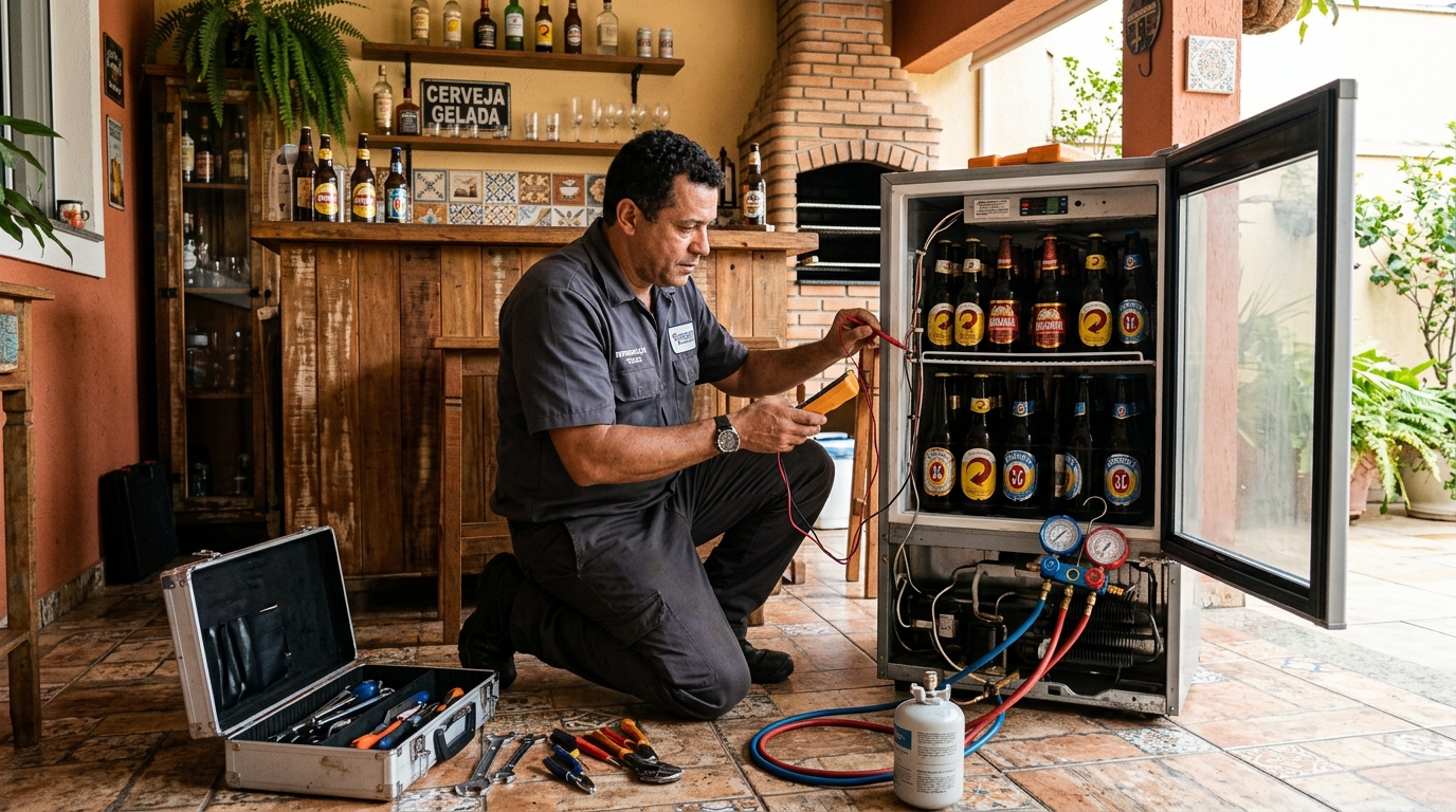 Aplicação de gás refrigerante em cervejeira atendida em Aracaju‑SE